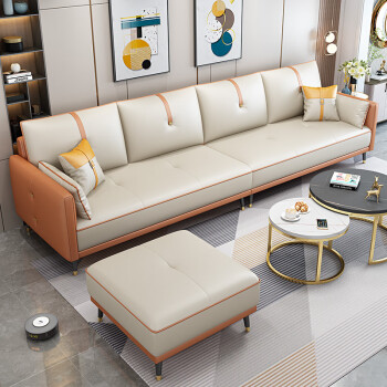 客厅小户型轻奢科技布沙发简约现代北欧布艺沙发组合意式极简家具套装