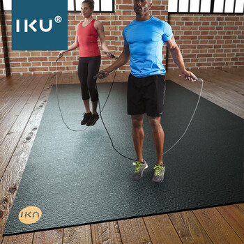 IKU健身垫专业防滑跳操垫耐磨抗震隔音超大家用运动瑜伽垫子190*80*7