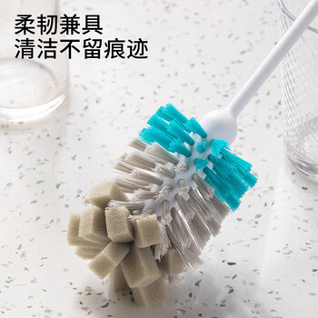 茶花 长柄杯刷 奶瓶刷尼龙海绵双效洗刷杯子神器洗水杯清洁刷子* 茶花 长柄杯刷 奶瓶刷尼龙海绵双效洗刷杯子神器洗水杯清洁刷子*
