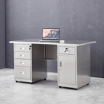 华宇天地定做304不锈钢12米五斗一门办公桌