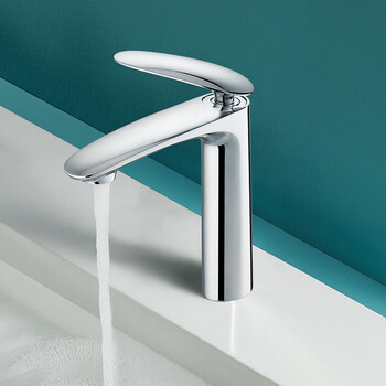 法恩莎卫浴冷热水龙头半加高洗脸盆面盆单孔浴室卫生间家用 f1t9107mb