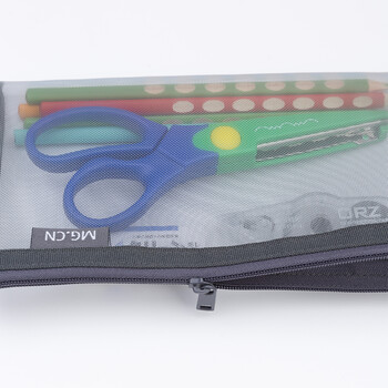 晨光(M&G)文具透明网纱笔袋 考试专用袋文具袋文具盒便携可带入考场中高考 灰色APB95494 晨光(M&G)文具透明网纱笔袋 考试专用袋文具袋文具盒便携可带入考场中高考 灰色APB95494