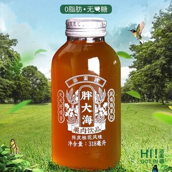 汉方饮料海果沁胖大海果肉植物饮品无蔗糖脂肪解腻12瓶海果沁胖大海