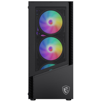 微星（MSI）龙菱二代 玻璃侧透机箱支持ATX主板 (优化风道设计/磁吸式防尘网/ATX电源支持)