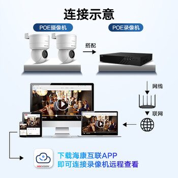 HIKVISION海康威视监控摄像头200万摄像机室内室外云台旋转球机语音对讲可插卡DS-2SC1Q120IY-TE