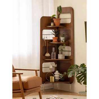 转角置物架客厅转角柜卧室墙角柜靠墙法式转角架扇形定制颜色尺寸整装