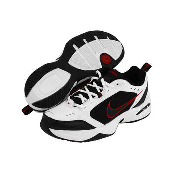 耐克nike男鞋airmonarchiv男士综合训练鞋whiteblackvarsityred4e宽