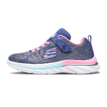 斯凯奇（Skechers）女童网面运动休闲鞋 81290L多色可选 黑色/粉红色 35