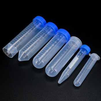 海斯迪克 HK-148 塑料离心管 带刻度EP管种子瓶 尖底/圆底离心管 10ML连盖（200个）