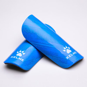 卡尔美（KELME）足球护腿板比赛训练护小腿减震加厚插板专业护具 蓝色 M	