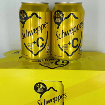 食芳溢进口饮料玉泉忌廉汽水330ml整箱罐装苏打水奶油味西柚味无蔗糖