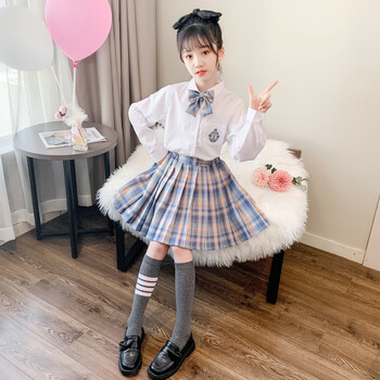 女神欢 儿童套装学生校服春秋女童jk裙全套秋装儿童日系学院风春秋
