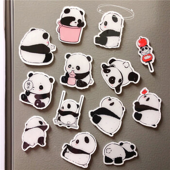 羽俙碧成都熊猫基地冰箱贴 可爱胖墩墩大熊猫ins冰箱贴 磁贴卡通