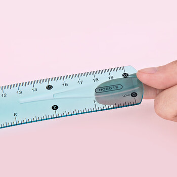 广博（GuangBo）20cm软直尺办公学生学习文具绘图尺子 单把装颜色随机H05015 透明考试专用