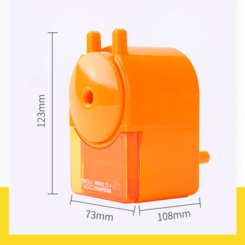 Nakabayashi  多彩可爱学生手摇削笔机/卷笔刀/铅笔削笔器/转笔刀 橙色 DPS-H101KO