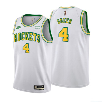 mn美版 4号杰伦格林球衣1号麦迪13号哈登0威少城市篮球服 格林复古白 