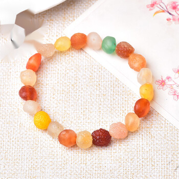 官方京选盐源玛瑙手串手链女水晶傲然天然盐源玛瑙手链女糖果色糖心