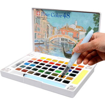 樱花(SAKURA)固体水彩颜料48色套装初学者便携透明水彩画工具学生艺考写生美术绘画速写用品出游礼物 樱花(SAKURA)固体水彩颜料48色套装初学者便携透明水彩画工具学生艺考写生美术绘画速写用品出游礼物