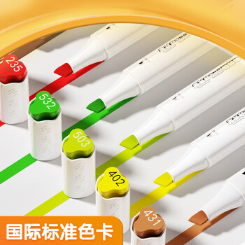 晨光（M&G）文具12色食品级水性马克笔儿童粗细双头三角杆可水洗水彩笔学生美术画笔APMT80C5礼物