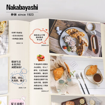Nakabayashi仲林插袋式相册本200张6寸/PU皮复古影集/插页家庭相薄/diy纪念册照片书 NBZJ-2UP6-BR