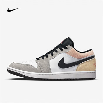 耐克(nike)air jordan 1 low se aj1男子黑白灰低帮耐磨减震复古篮球