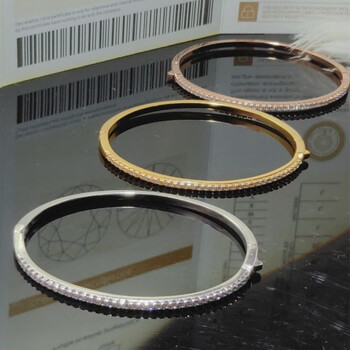 情人节礼物轻奢高品质莫桑钻手镯进口莫桑石pt950铂金单排单排钻手镯