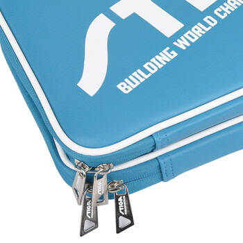 STIGA斯帝卡斯蒂卡 皮革乒乓球拍套拍包 双层方形乒乓球包 CP-5W21蓝色