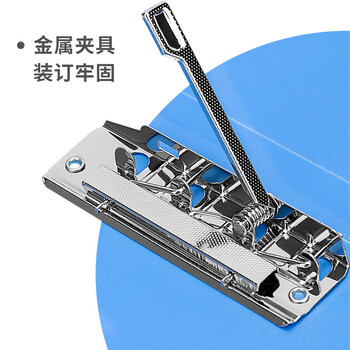 得力（deli）10只A4金属单强力夹文件夹 办公用品插页袋合同标书档案大容量试卷资料夹诗朗诵夹板 办公27018