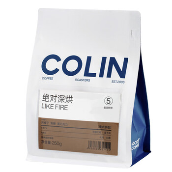 柯林咖啡意式咖啡粉 绝对深烘™ 特浓炭烧拼配深度浓缩拿铁无酸咖啡250g