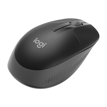 罗技 （Logitech）无线鼠标 大手鼠标 即插即用 左右手通用 无线自由连接 M190 石墨黑