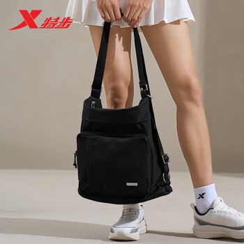 特步运动户外潮流时尚挎包876237130006 黑 均码