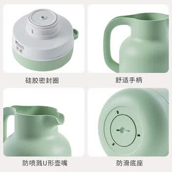 JEKO&JEKO保温壶家用热水瓶玻璃内胆暖水壶大容量宿舍开水瓶 1.5L绿色