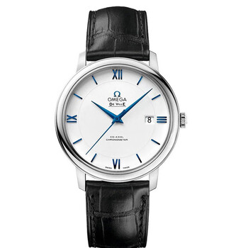 【经典】9.5新欧米茄碟飞系列男性机械白金腕表日期显示