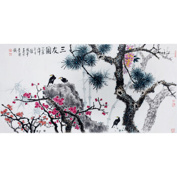 著名花鸟画名家徐国平《三友图》