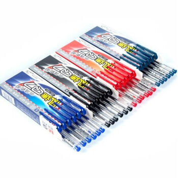 晨光(M&G)文具AGP30103/Q7/0.5mm水性笔欧标笔经典子弹头签字笔办公会议笔商务水笔 墨蓝色 12支/盒 3盒装