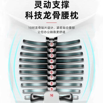 迪·卡奈（DCNEL）办公椅可躺午休电脑椅老板椅160°人体工学椅舒适久坐透气带搁脚