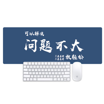 灵蛇（LINGSHE)鼠标垫800*300*3超大加厚学生办公电脑桌垫 创意简约文字 精密锁边  P101 问题不大
