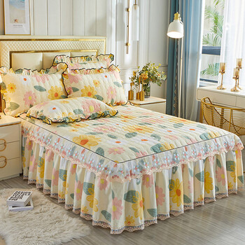 纯棉床罩带床裙单件小碎花床罩床裙款单件裙式床裙式床罩韩版公主风