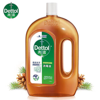 滴露（Dettol） ）消毒液1.8L 杀菌除螨 室内宠物环境消毒 衣物除菌剂 1.8L*2