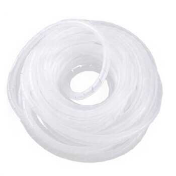 官袋 电线缠绕管 理线保护套整线器束线管 包线管缠线器 12mm 白色 5.7米/卷