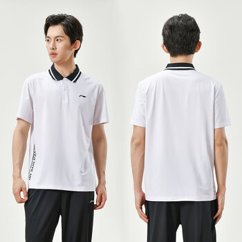 李宁（LI-NING）乒乓球服羽毛球服短袖polo衫新秀系列舒适透气运动上衣男女 XXL 