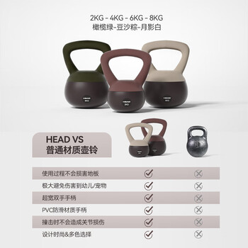 海德（HEAD）软壶铃男女士健身器材家用室内练手臂深蹲提臀6kg