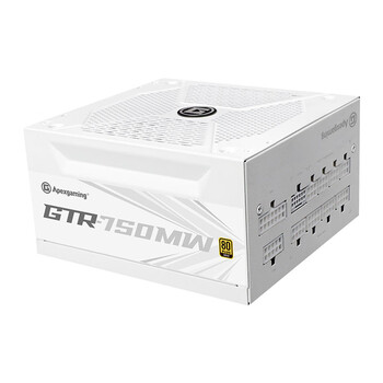 艾湃电竞（Apexgaming） ATX3.0 PCI-E5.0 GTR-750MW 750W 白色 全模 金牌 全日系电容 智能启停 支持4070