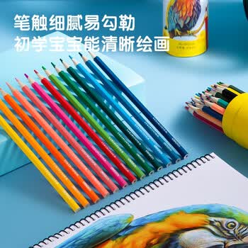 得力（deli）彩铅36色油性彩色铅笔原木六角杆学生涂色专业美术画笔套装彩笔文具女孩儿童礼物涂鸦毕业