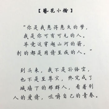 稻米盜墓筆記小說經典語錄楷書行書女生學生鋼筆臨摹周邊練字帖簪花