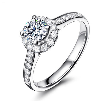 豪华款-金钻戒(30分) gia证书 h/白