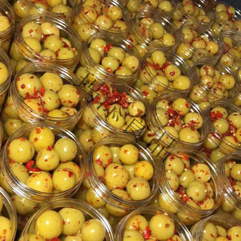 广西腌制李子水果酸甜脆爽青李发珍珠三月李罐装酸嘢 300克/瓶 辣