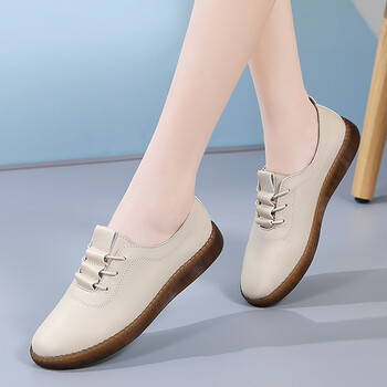 厨房防水鞋工作鞋女厨房防滑防水防油耐磨上班不累脚软底妈妈皮鞋米