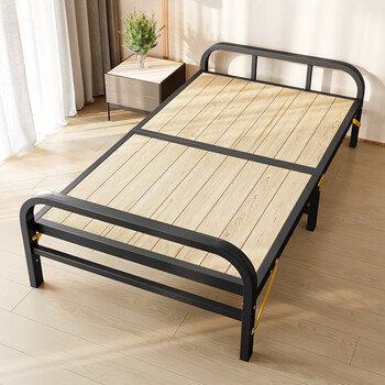 秋佳折叠床单人床双人床家用硬板床简易拼接床铁艺钢木床1米2折叠120