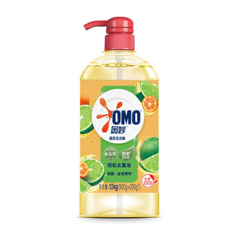 奥妙（OMO） 高效洗洁精 金桔青柠1.1KG*2瓶 洗碗果蔬食品用 去重油污